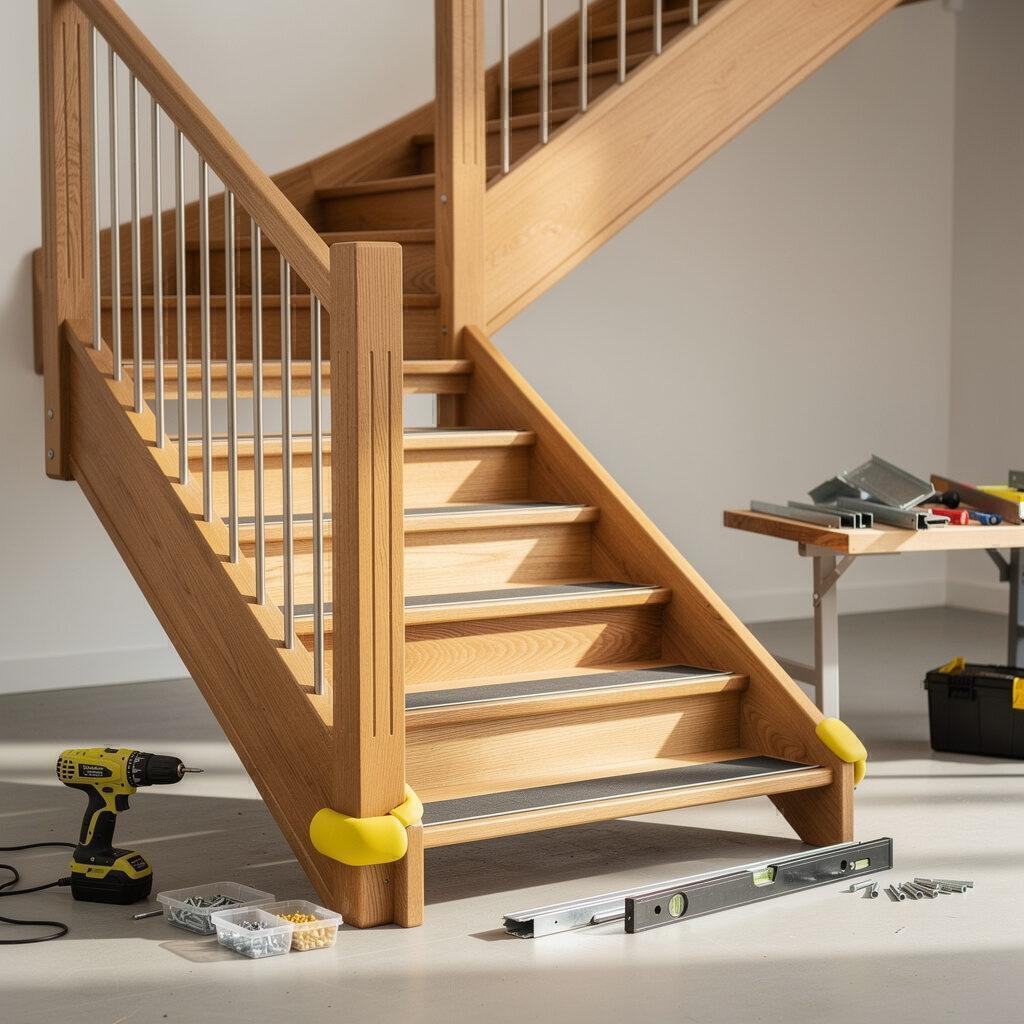 Fertig vorbereitet für sichere Montage – Artis Treppen